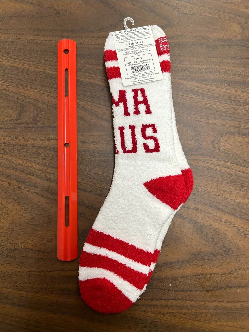 New World’s Softest Mama Claus Cozy Red & White Unisex Fuzzy